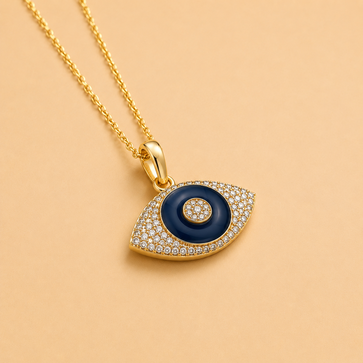 DIAMOND EVIL EYE PENDANT - ABL141