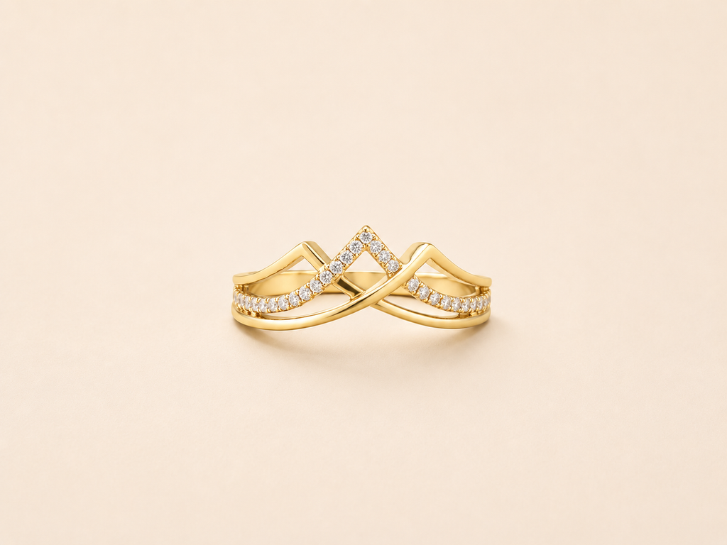ABP084 Diamond Open Ring