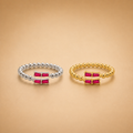 Ruby Beaded Ring   #LB52676R