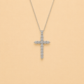 ROUND DIAMOND CROSS PENDANT - SR0439Y12