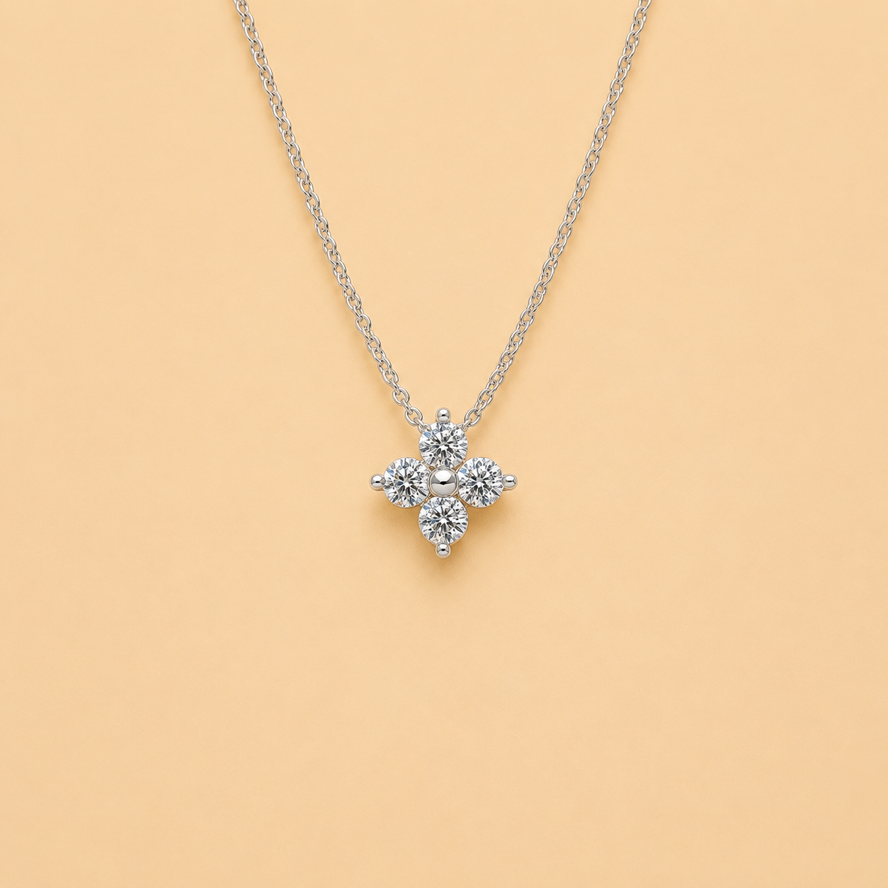 DIAMOND FLOWER CLUSTER PENDANT - SR2462W1