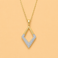 GEOMETRIC OPEN DIAMOND PENDANT - ABO999