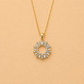 BAGUETTE DIAMOND SUNBURST PENDANT - ABL464