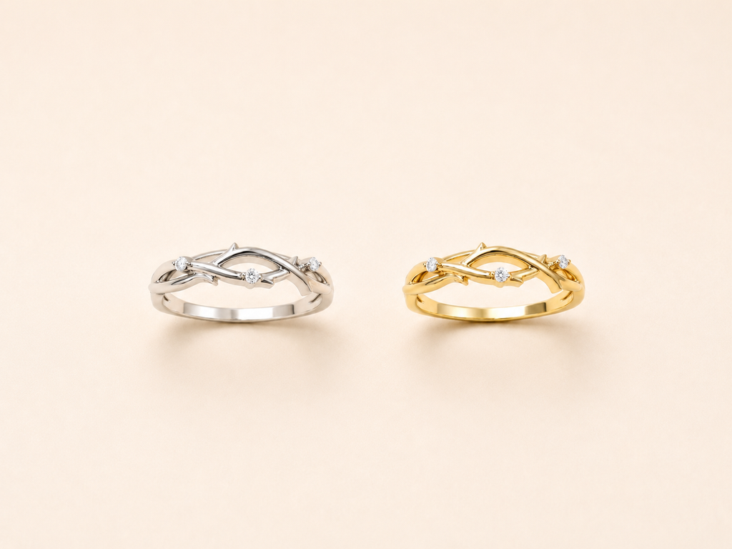 LR5478W Diamond Bow Ring