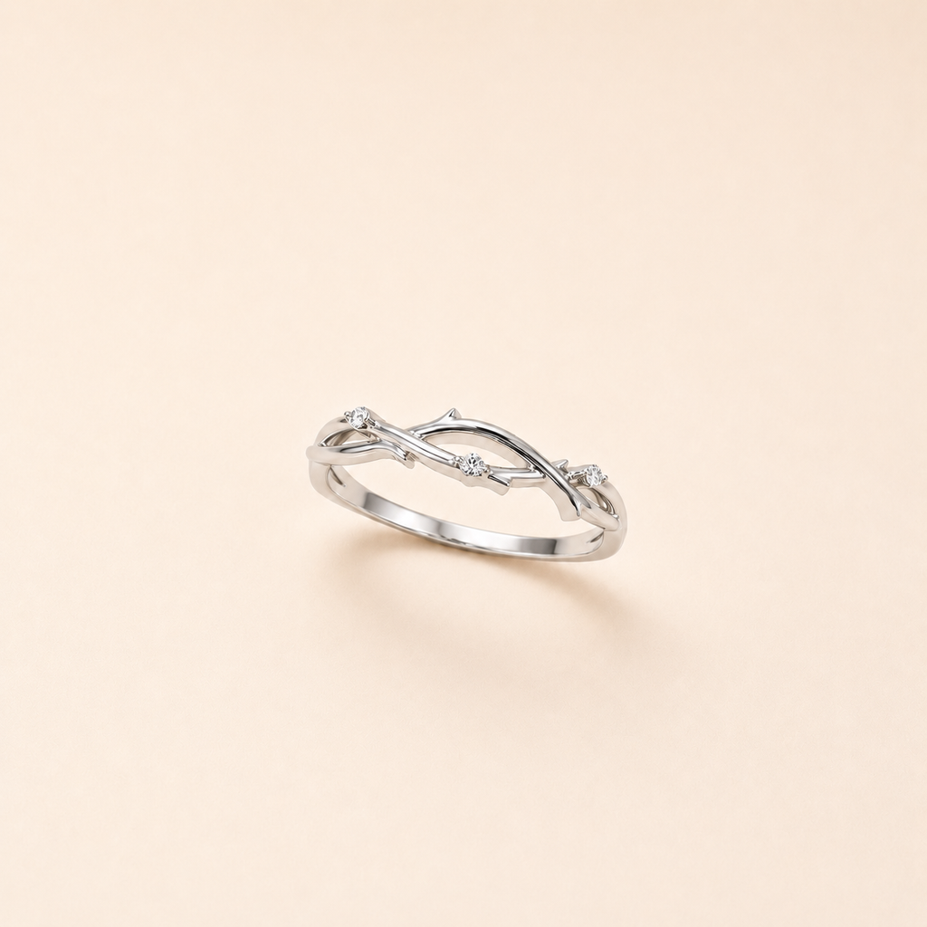 LR5478W Diamond Bow Ring