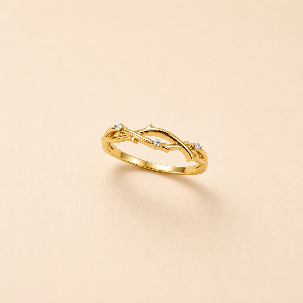 LR5478W Diamond Bow Ring