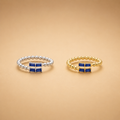 LB52676S Sapphire Beaded Ring